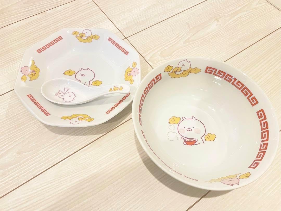 うさまる どんぶり ラーメン丼 レンゲ付き うさまる 丼 2個セット うさ うさまる どんぶり ラーメン丼 レンゲ付き うさまる 丼 2個セット うさ